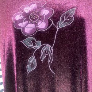 90d purple maxi dress with flower